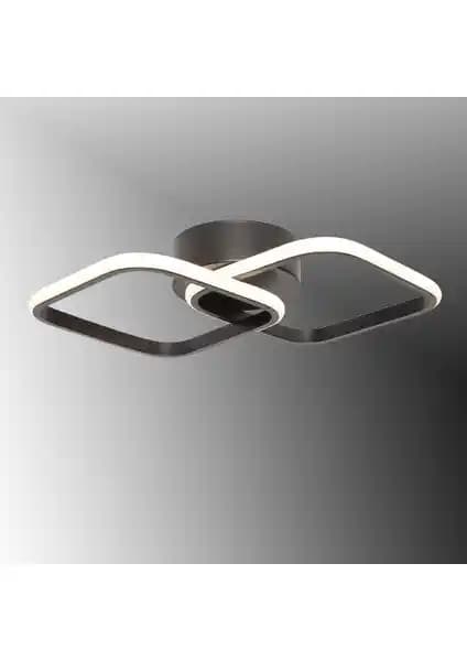 Modern ve Şık Siyah Kare LED Avize TT405-2-SY Çocuk Odası ve İç Mekan Aydınlatması