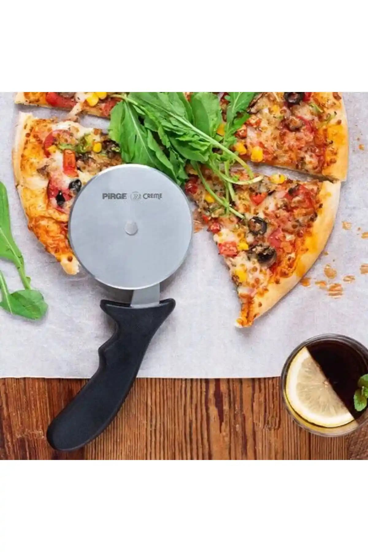 Pirge Pirge Creme Pizza Ruleti 10 Cm ile Pratik ve Dayanıklı Dilimleme Deneyimi