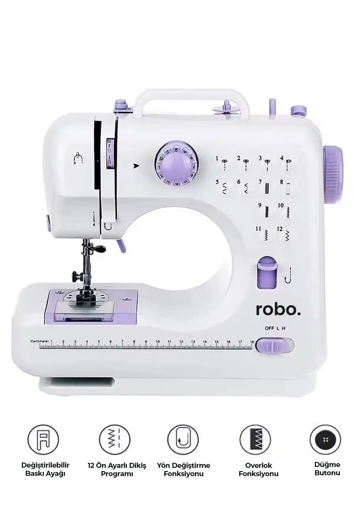 ROBO 12 Fonksiyonlu Çok Yönlü ve Kullanışlı Ev Dikiş Makinesi Özellikleri ve Avantajları