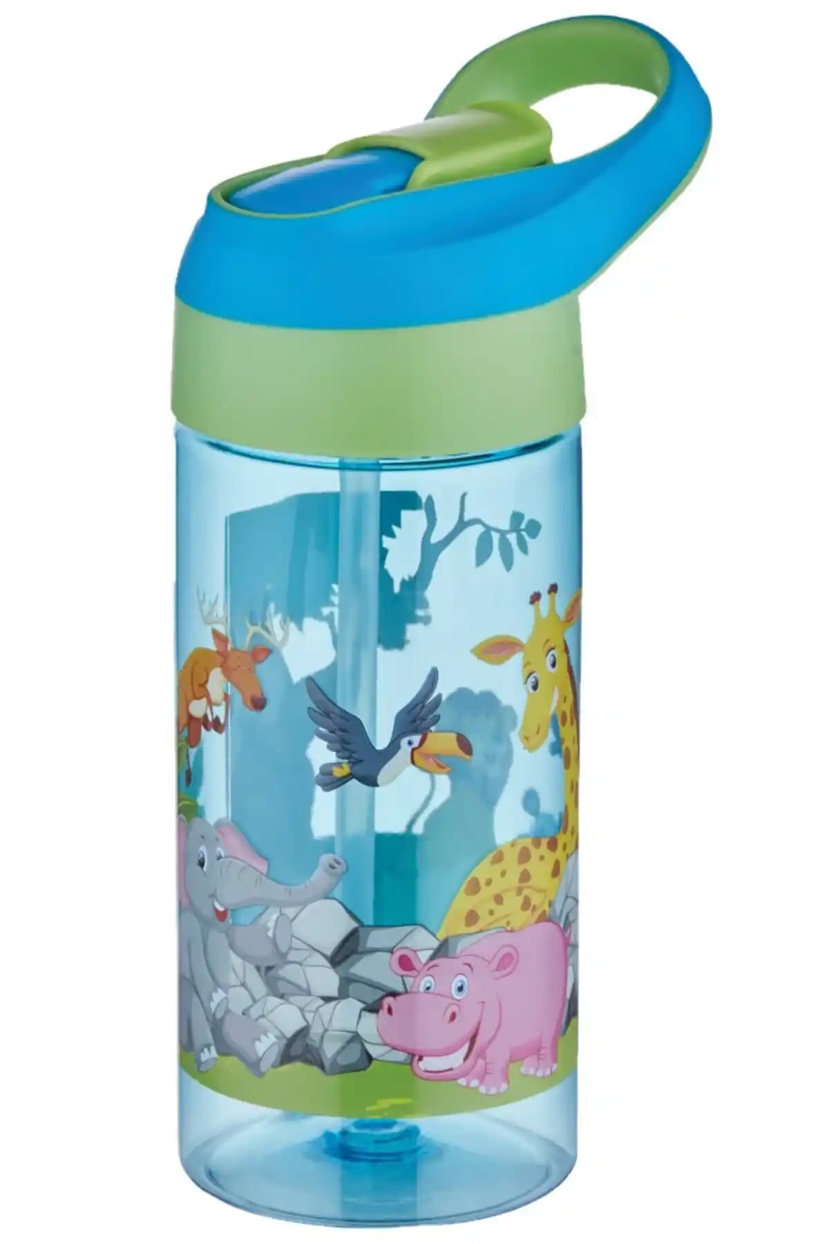 Vagonlife Tritan Pipetli Yeşil Okul Suluğu 500 Ml Çocuklar İçin Güvenli ve Pratik Tasarım