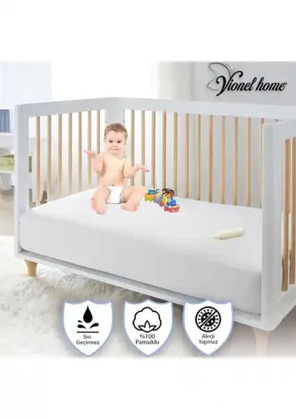 Vionel Home %100 Pamuklu Full Kenar Fitted Bebek Yatak Koruyucu Alezi