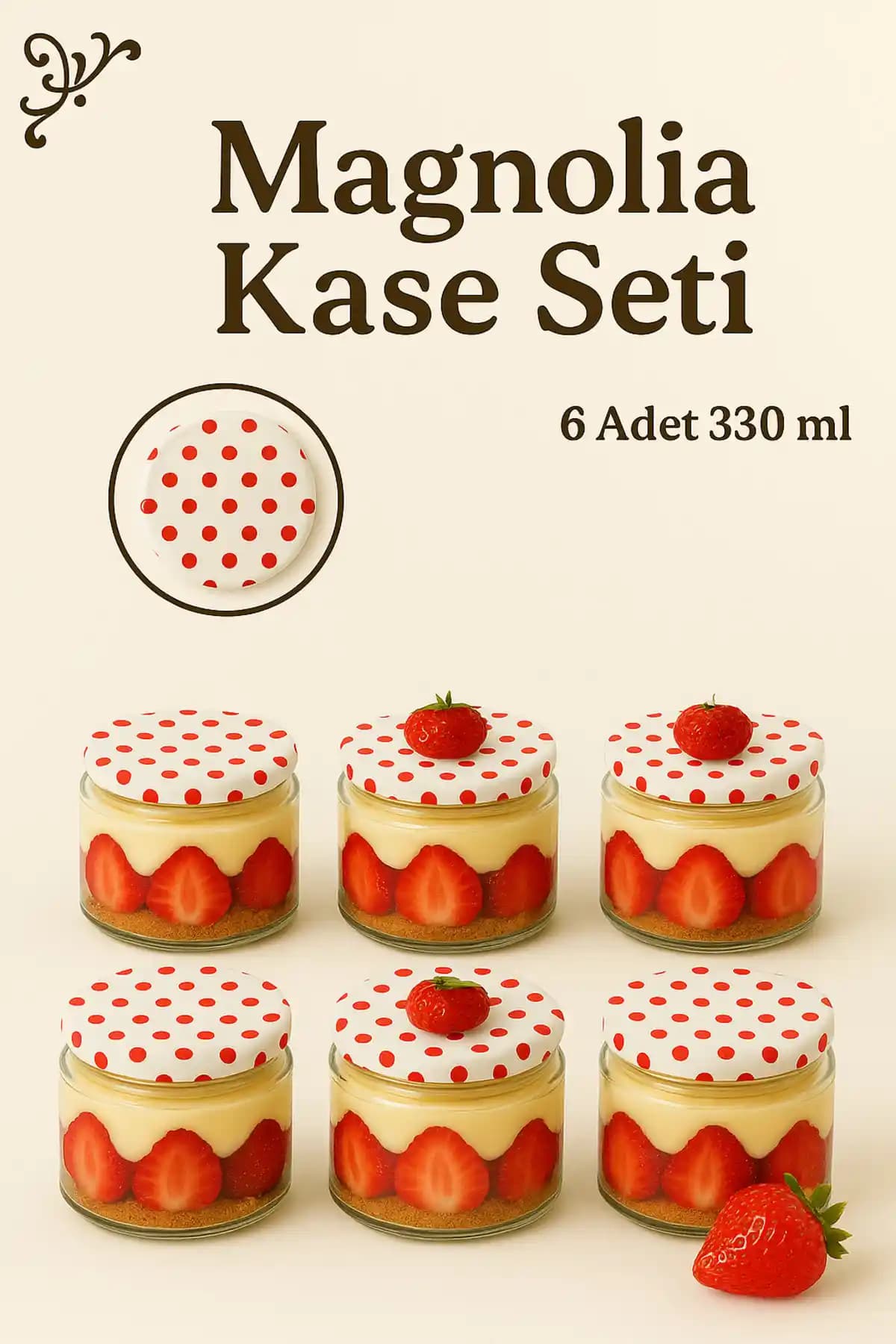 ZenGlow Magnolya Temalı 6'lı Bardak Seti Şık ve Güvenli Tasarımıyla Ev Sofralarına Zarafet Katar