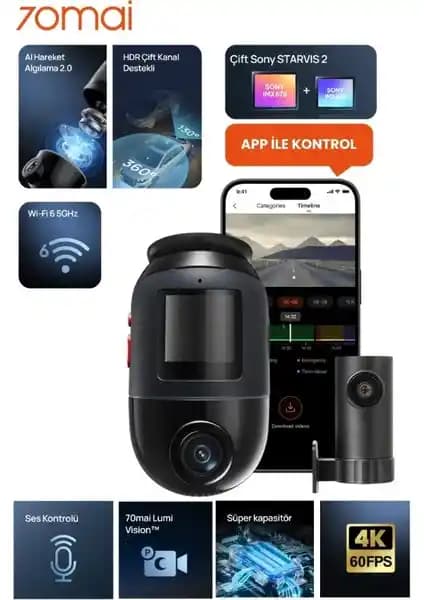 70MAI Dash Cam Omni X800-2 ve Viofo A129 Duo Karşılaştırması: Özellikler ve Kullanıcı Yorumları