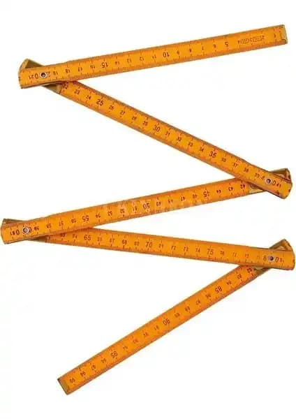 Alban Tahta Ağaç Kırma Katlanır Metre 1 Metre Dayanıklı ve Pratik Ölçüm Aracı