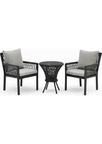 Alya Raddan 1+1 Bistro Set Modern ve Dayanıklı Bahçe ve Teras Mobilyası