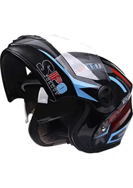 B Baosity Tam Yüz Flip Up Motosiklet Kaskı Güvenlik ve Konfor Bir Arada