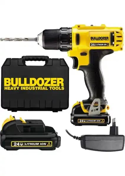 Bulldozer 24V 5Ah Darbeli Metal Dişli Şanzıman Çift Akülü Vidalama Matkap Özellikleri ve Kullanım Avantajları