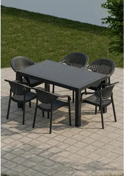 Çavdar Group 90x150 cm Rattan Masa Takımı: Dayanıklı ve Estetik Dış Mekan Mobilyası