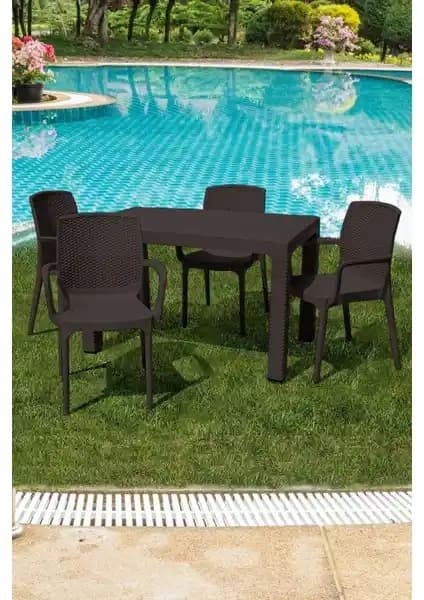 Çavdar Group Violet Rattan Masa Takımı Karşılaştırması 70x120 ve 90x90 cm Modelleri