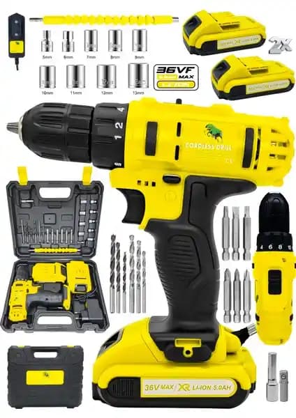 Daflong 36V 5Ah Li-Ion Darbesiz Çift Akülü Vidalama Şarjlı Matkap İnceleme ve Özellikleri