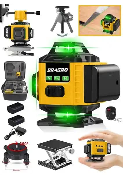 Dragro Alman 128 Vf 12 Köşe Otomatik Hizalama Lazer Metre Özellikleri ve Kullanım Alanları