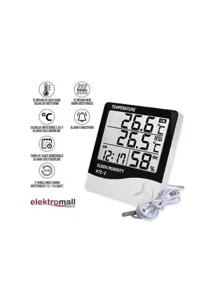 Elektromall Htc-2 Dijital Termometre ve Nem Ölçer: Geniş Ölçüm Aralıklarıyla Güvenilir Performans