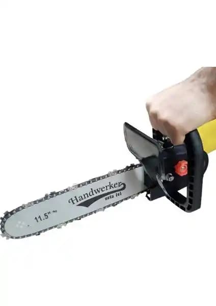 Handwerker Yağ Depolu Avuç Taşlama Zincirli Testere Aparatı 35 cm Güçlü ve Çok Yönlü Kullanım