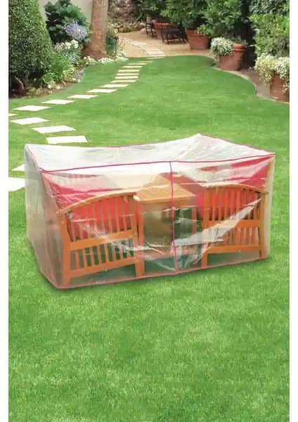 Homaks Dış Mekan Mobilyaları İçin Şeffaf Koruma Örtüsü 230x180 cm dayanıklı ve estetik çözüm