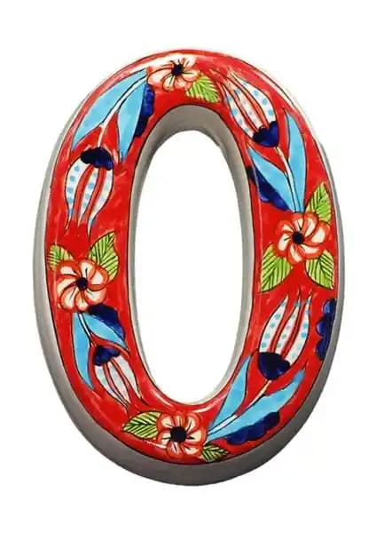 House2Home Seramik Kapı Numarası Canlı Renkler ve El Yapımı Tasarım Özellikleri