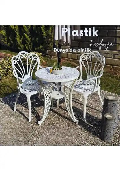 İstanbul Model Ferforje Görünümlü Plastik Balkon Takımı: Dayanıklı ve Estetik Tasarım