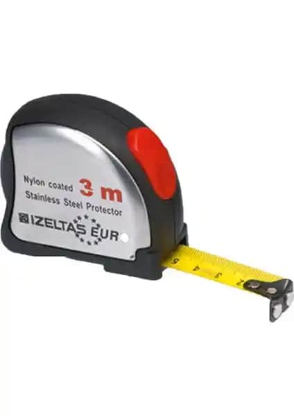 İzeltaş Krom Şerit Metre 3 Metre: Dayanıklı ve Hassas Ölçüm Aracı
