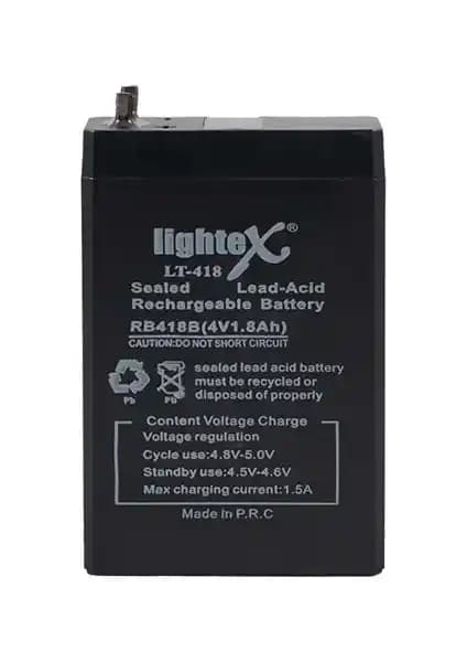 Lightex LT-418 4V 1.8Ah Bakımsız Işıldak Aküsü Güç ve Güvenilirlik Sunar