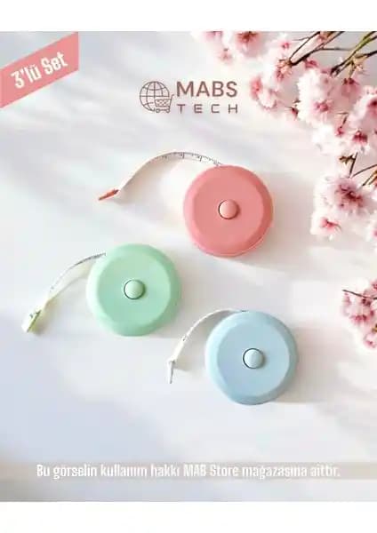 Mabs Tech Çok Yönlü Otomatik Saran Mini Mezura: Pratik ve Estetik Ölçüm Çözümü
