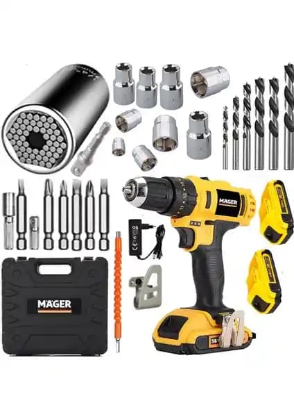 Mager Alman Darbeli Metal Şanzımanlı Çift Akülü Şarjlı Matkap İncelemesi ve Kullanım Avantajları