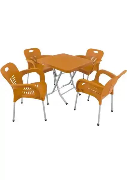 Mandella Katlanır 80x80 Demir Ayaklı Eko Nil Mobilya Takımı Özellikleri ve Kullanım Alanları