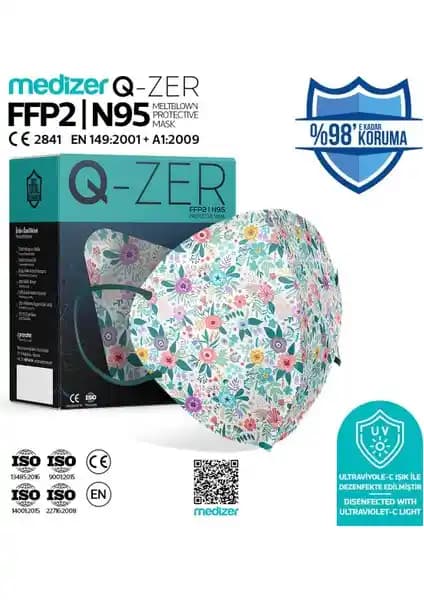 Medizer Q-zer Bahar ve Lacivert Çiçek Desenli FFP2 N95 Maskeleri Karşılaştırması