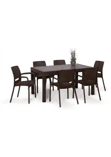 Mobetto Rattan Large Lüx Dış Mekan Masa Takımı Estetik ve Dayanıklılık Bir Arada