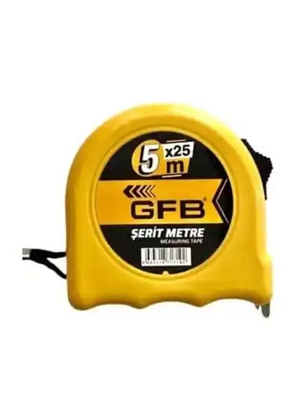 MTE Gfb 5 Metre Uzunluk ve 25mm Genişlik ile Dayanıklı ve Kullanışlı Şerit Metre