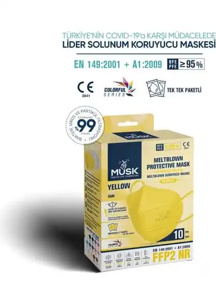 Musk N95 Sarı Maske: Güvenlik ve Konfor Sunan Yüksek Kaliteli Koruyucu Maske