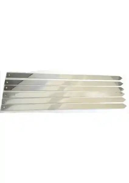 Narkalıp Paslanmaz Çelik Kebap Şişi 60 cm Uzunluk ve 2 cm Genişlik ile Dayanıklı Mutfak Gereçleri
