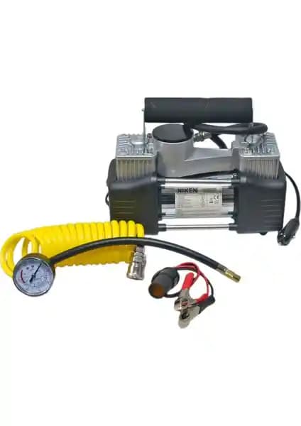 Niken Hava Kompresörü 150 PSI Güçlü ve Taşınabilir Metal Çift Silindir Tasarımı ile