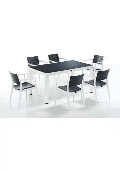 Novussi Seginus 6'lı Camlı Set: Şık ve Dayanıklı Dış Mekan Mobilyası Seçenekleri