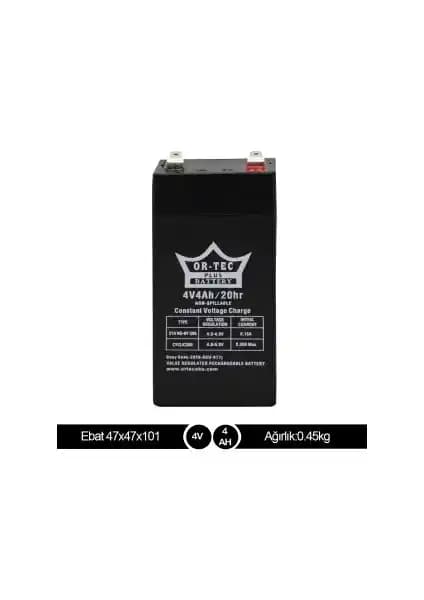 Or-Tec Ortec 4V 4AH Bakımsız Kuru Akü: Düşük Enerji Tüketimi ve Uzun Ömürlü Performans