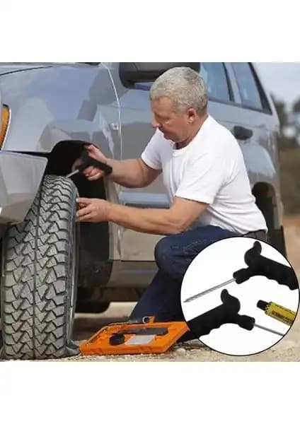 Pratik Lastik Tamir Seti Deluxe Tire Plug Kit ile Güvenli ve Hızlı Onarım Çözümü