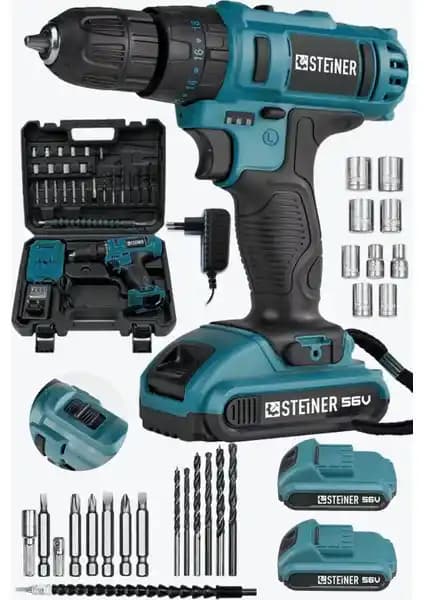 Steiner Germany Technology Darbeli Vidalama Seti 56V Güçlü ve Dayanıklı Profesyonel Kullanım İçin