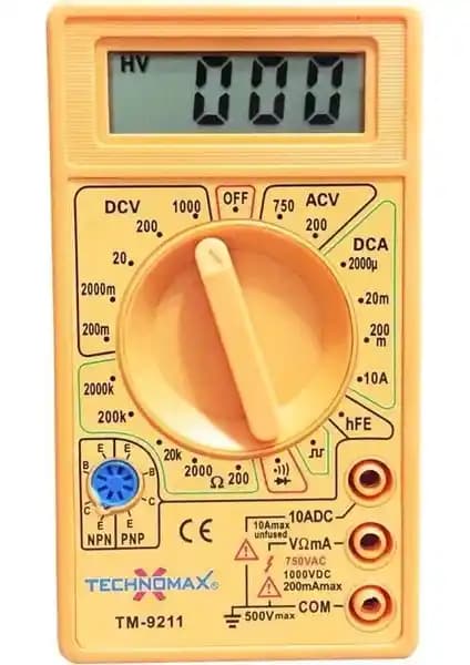 Technomax TM-9211 Çok Fonksiyonlu Multimetre Ampermetre Test Cihazı Teknik Özellikleri ve Kullanım Rehberi