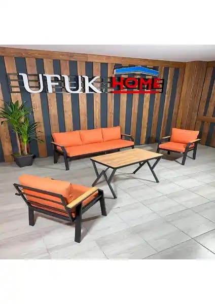Ufuk Home Kavacık 3+1+1 Masa Bahçe Takımı Modern ve Dayanıklı Dış Mekan Mobilyası