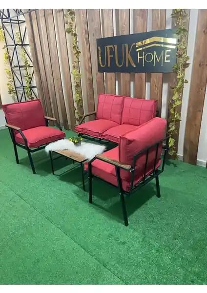 Ufuk Home Linda Sehpalı Bahçe Takımı: Modern ve Dayanıklı Dış Mekan Oturma Grubu