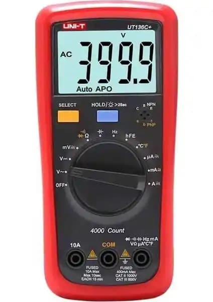 UNI-T UT 136C+ Dijital Multimetre: Dayanıklı ve Çok Fonksiyonlu Elektrik Ölçüm Aracı