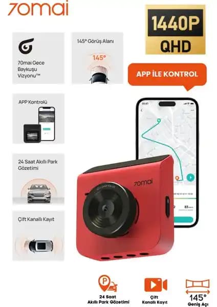 70MAI A400 Dashcam ile Aracınızda Gelişmiş Güvenlik ve Yüksek Kalite Kaydı