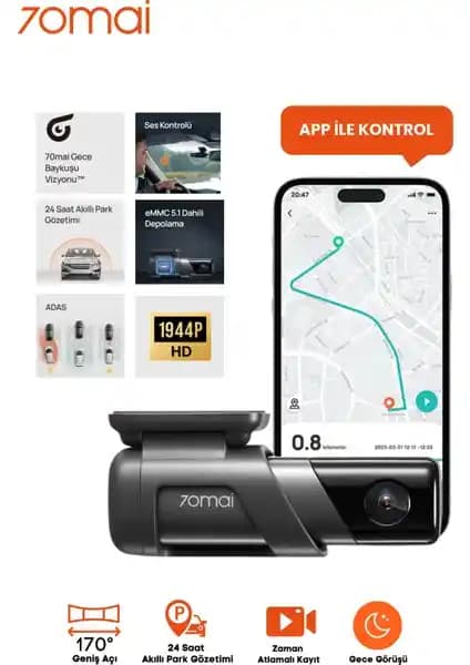 70MAI Araç İçi Kamera: Yüksek Çözünürlük ve Güvenlik Özellikleriyle Güvenli Sürüş