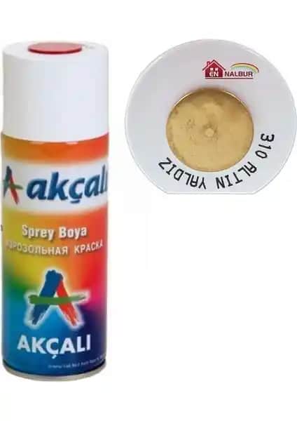 Akçalı Sprey Boya 400 ml 310 Altın Yalız - Dayanıklı ve Parlak Yüzeyler İçin Uygun