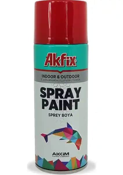 Akfix Akrilik Sprey Boya 400ml Parlak Makine Kırmızı – Dayanıklı ve Çok Yönlü Boyama Çözümü