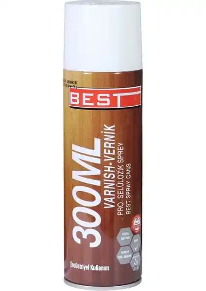 Best Selülozik Sprey Vernik Ceviz 300 ml ile Ahşap ve Dış Mekan Yüzey Koruması