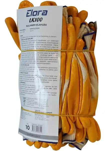 Beybi Elora Nitril Pmk LK100 Örme Beyaz-Sarı Maske Sağlık ve Hijyen İçin Güvenilir Çözüm