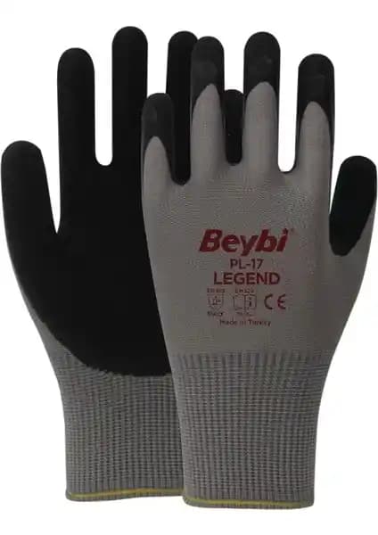 Beybi PL17 Legend Polyester Örme Lateks Eldiven: Dayanıklı ve Çok Yönlü Endüstriyel Kullanım