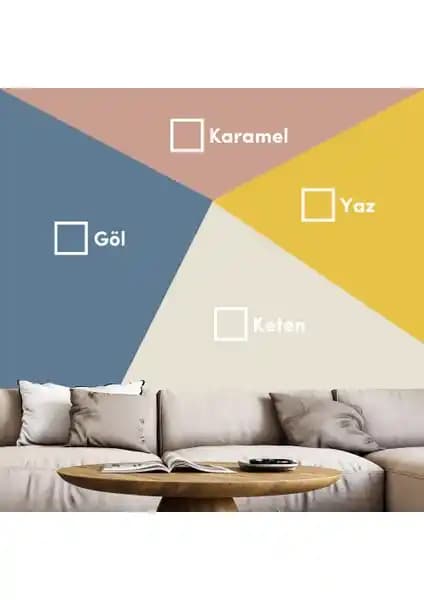 Bi'Boya Geometrik Duvar Boyama Seti 1: Modern Tasarım ve Renklerle Estetik Dekorasyon