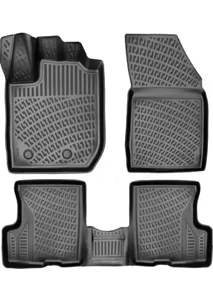 Dacia Duster 4x2 2023 Sonrası İçin Ekolojik Dayanıklı 3D Havuzlu Siyah Paspas