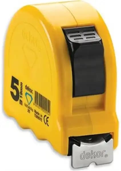 Dekor Dekor 5 Metre 25MM Şerit Metre: Dayanıklı ve Ergonomik Ölçüm Aracı