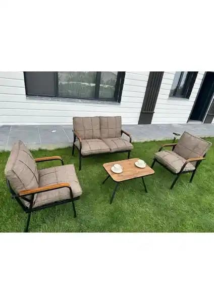 Dekoroom 2+1+1 Zen Bahçe Takımı: Modern ve Dayanıklı Açık Hava Mobilyası